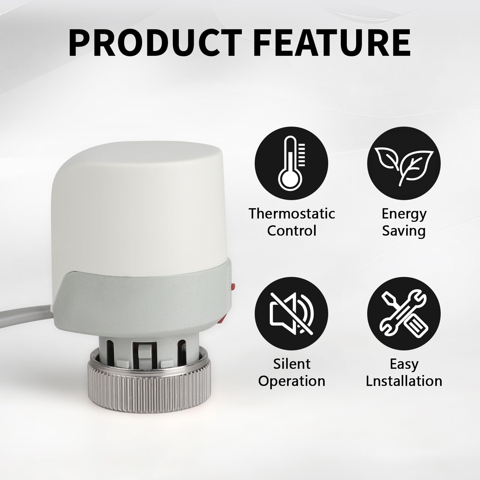 CPROSP 4Píces Actuador Termoeléctrico 230V, Actuador Térmico Thermot M30 x 1.5 NC 4.5mm Carrera para Radiadores de Uelo Radiante