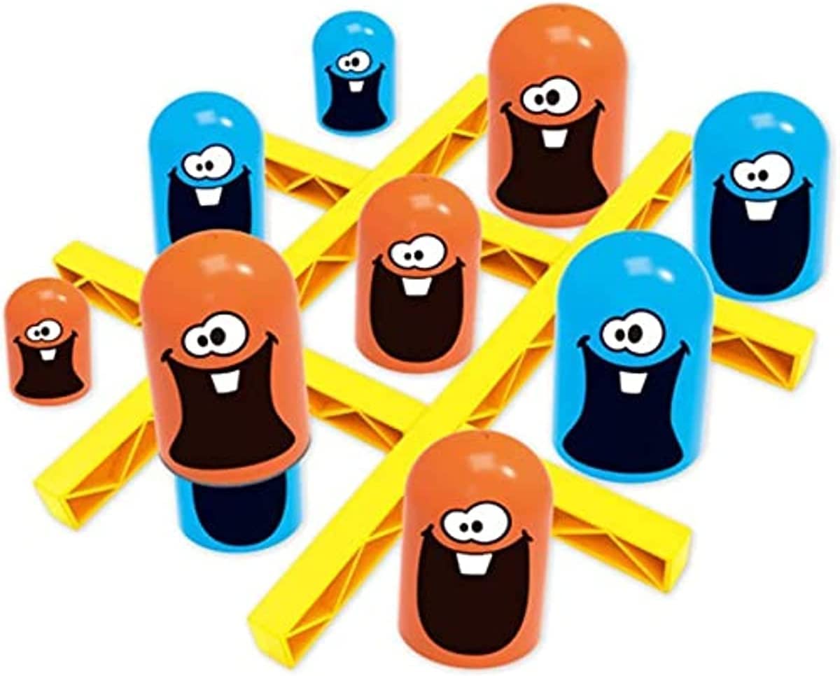 2 Players Tic Tac Toe Big Eat Parent-Child Interactive Small Game, Blue Orange Gobblet Gobblers Board Game, Toy Kids Puzzle Board Game For Party 2 Palyers Game (1 Set)
