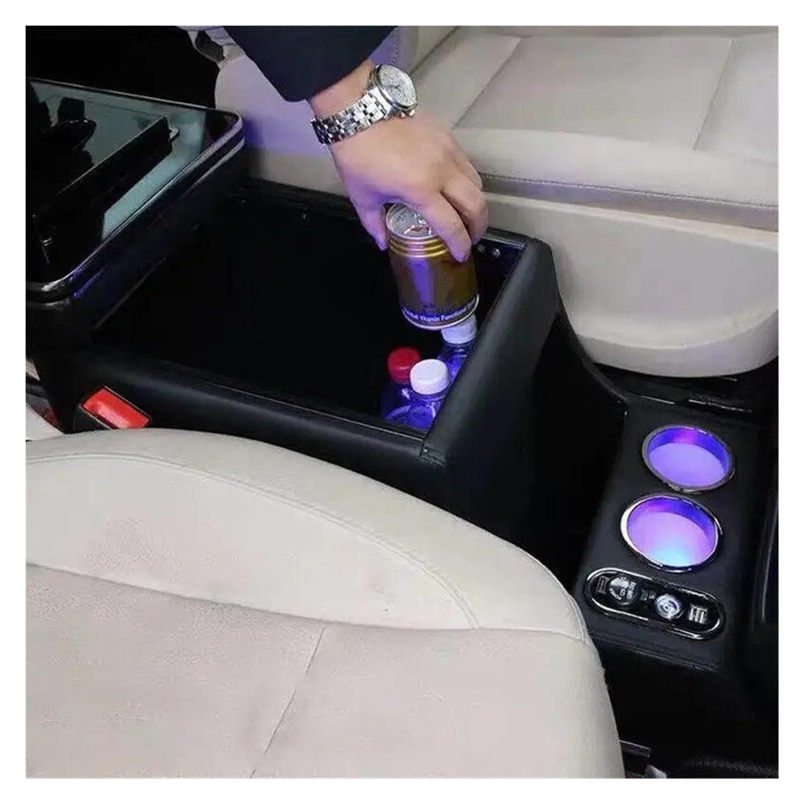 Reposabrazos Central Para Benz Vito Kasten Mixto W447 2014-2023 Reposabrazos Central Con Luz LED Apoyabrazos capa Doble Caja