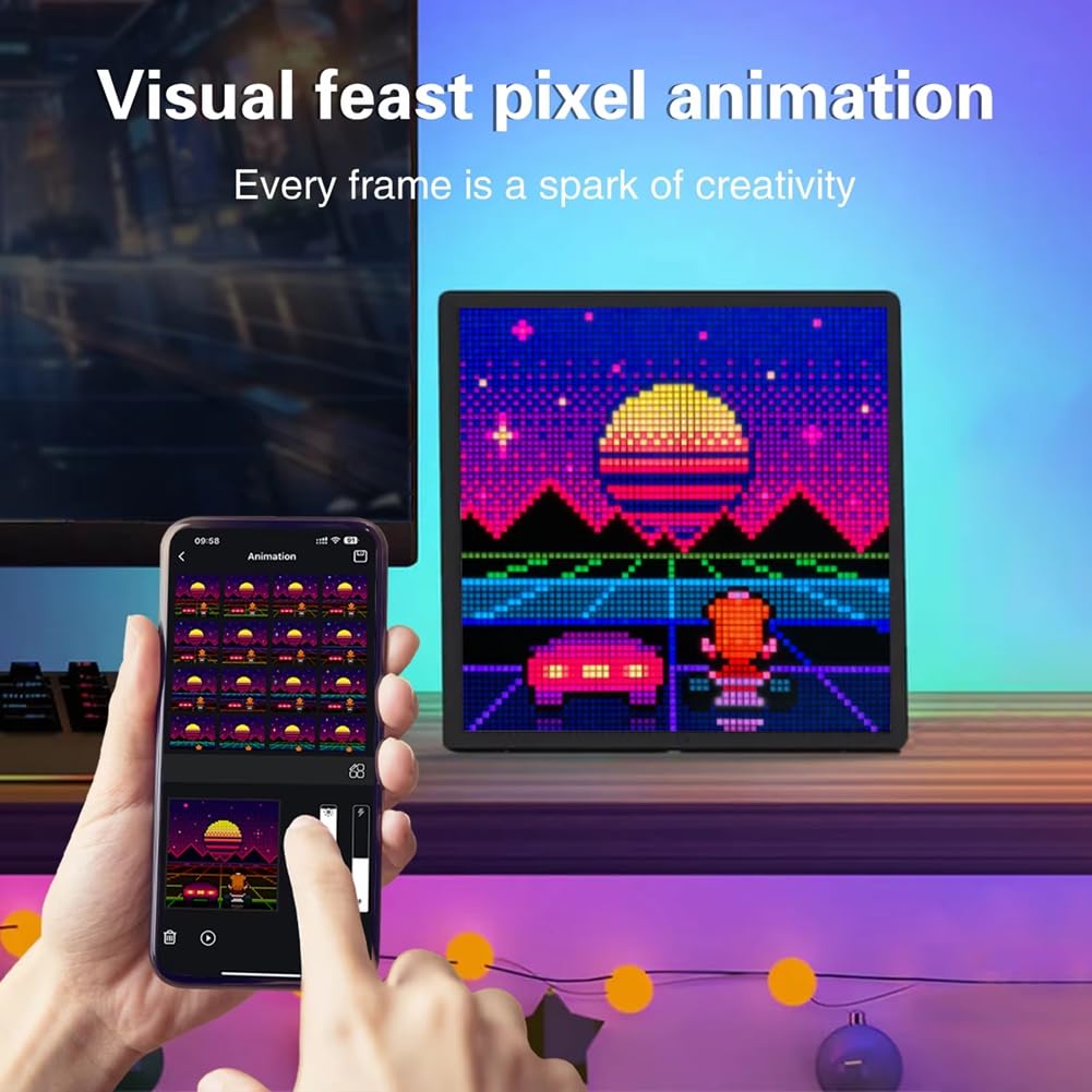 Display A Pixel LED 64x64 RGB LED Matrix Panel Display Pixel Art Programmabile con Controllo App Bluetooth Schermo Pixel