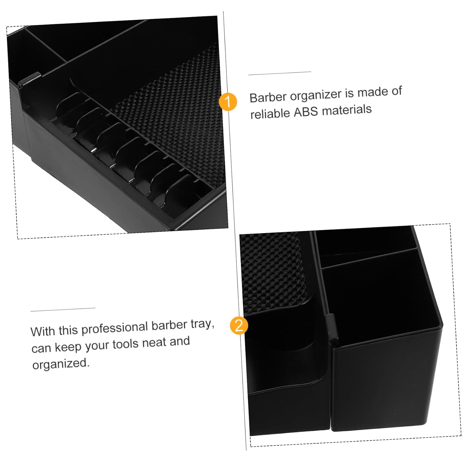 PartyKindom Salon Clippers Tray Barber Station Organizer Hair Tool Storage Box Push-cut Clipper Guard Holder