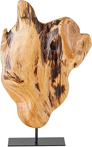Miniatura 7 de THY COLLECTIBLES Escultura irregular de madera de raíz tallada a mano, escultura abstracta de pie para decoración del hogar, estatua de mesa con
