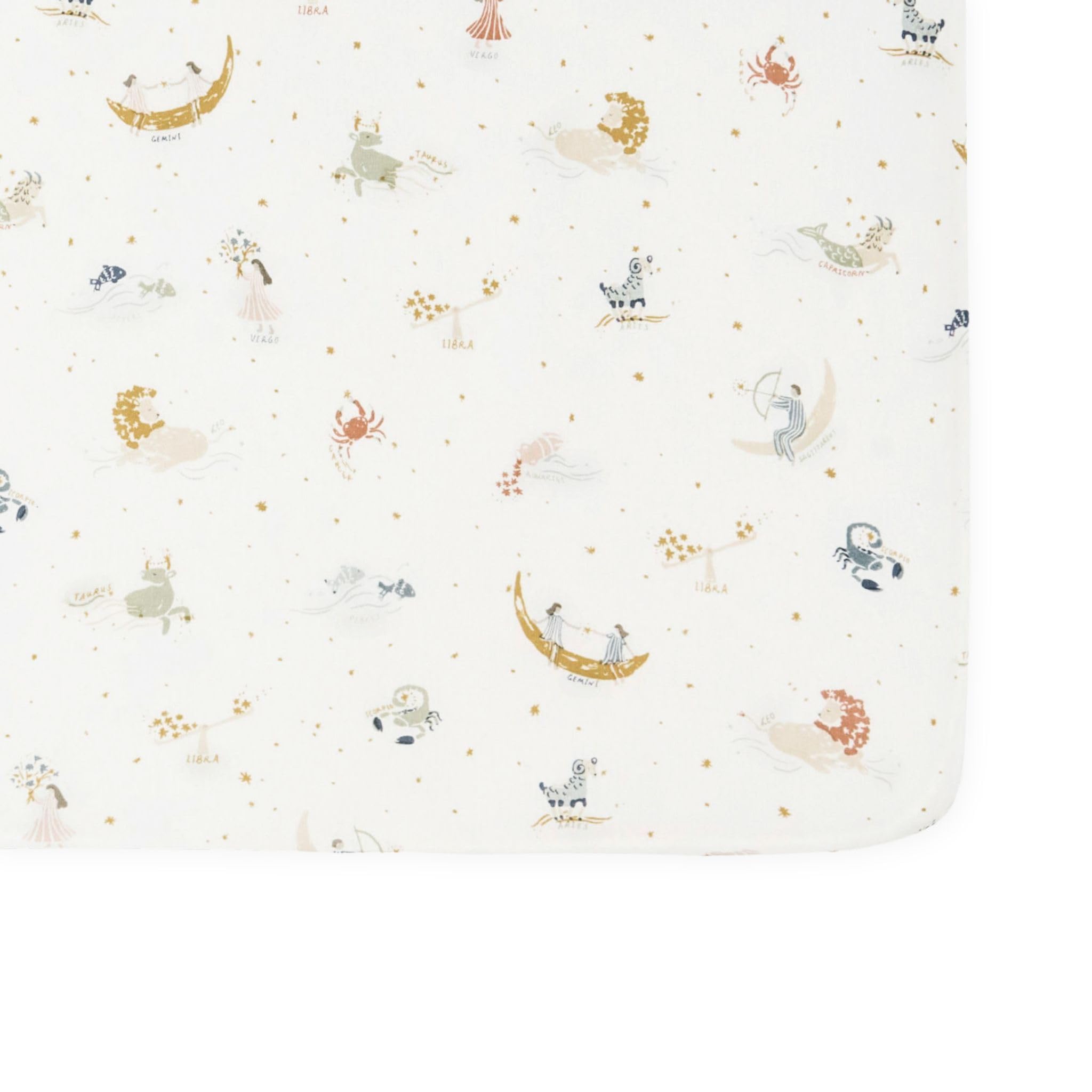 Pehr Crib Sheet, Zodiac, Organic Cotton, 52" x 28" x 8"