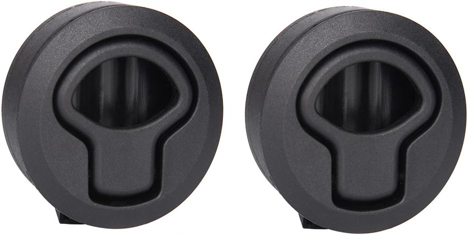 2Pcs Black Plastic Slam Latch Flush Door Pull Latch for Boat Deck Hatch Flush Door Pull Latch