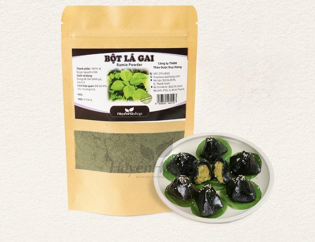Vietnamese Natural Color Ramie Leaves Powder - Bot La Gai Den 100g