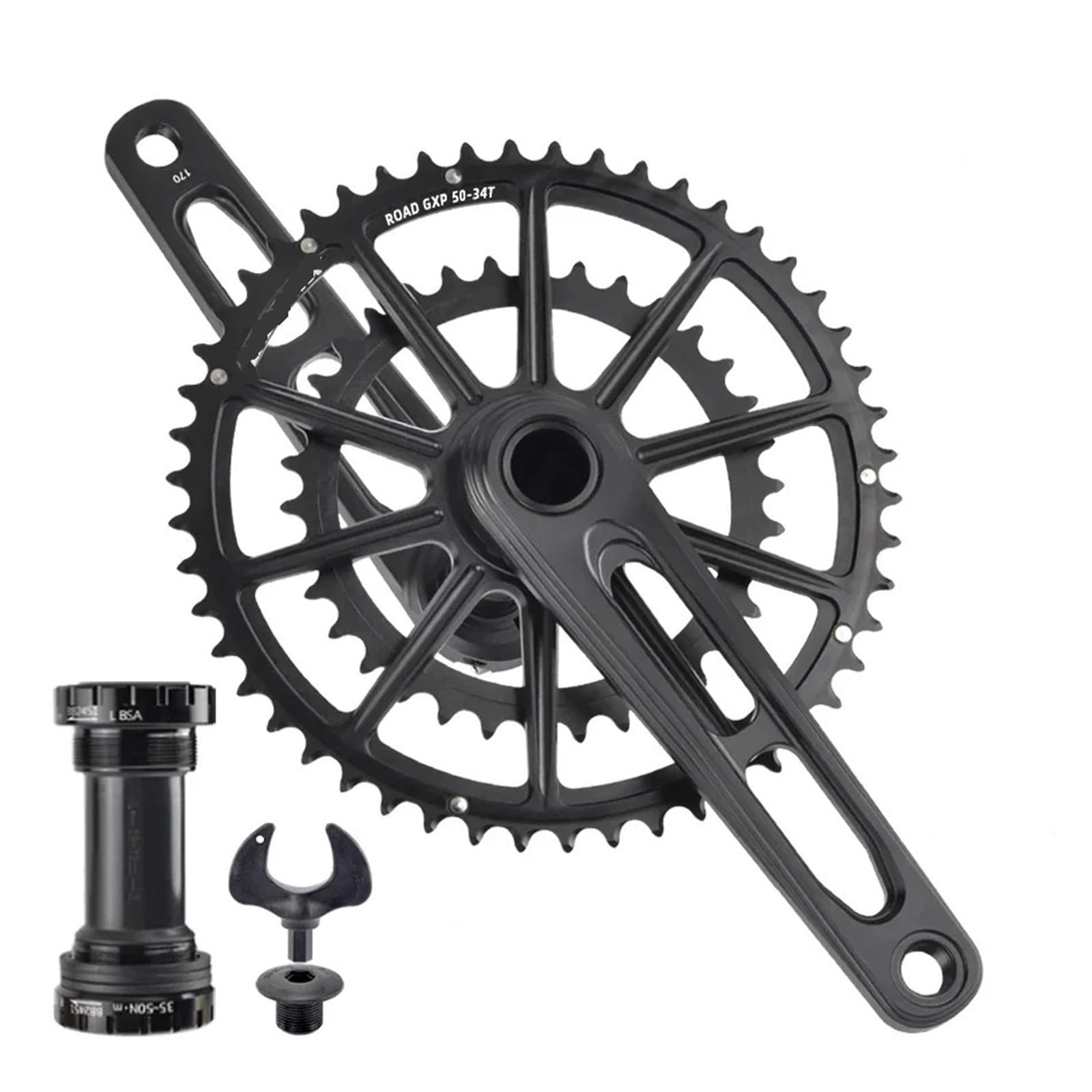 Plato Y Bielas De Bicicleta De Carretera CNC For Cuadro De Carbono