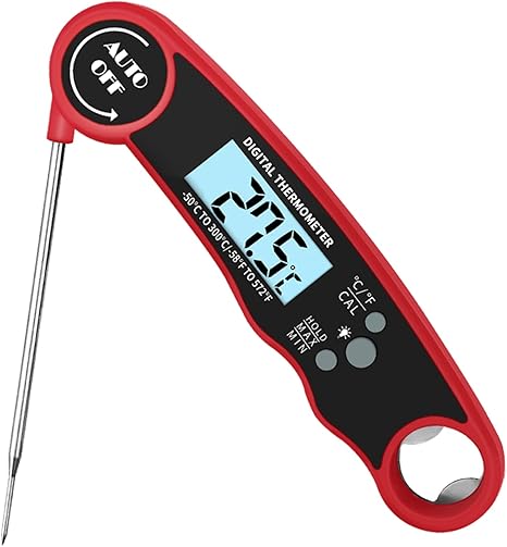 Review Wotermly D05 Digital Kitchen Meat Thermometer with Backlight LCD and Foldable Long Probe, Instant Read Food Cooking Thermometer Use for, Grill,Liquid, BBQ, Baking and Candy, Red 1 Pack Review Wotermly D05 Digital Kitchen Meat Thermometer with Backlight LCD and Foldable Long Probe, Instant Read Food Cooking Thermometer Use for, Grill,Liquid, BBQ, Baking and Candy, Red 1 Pack