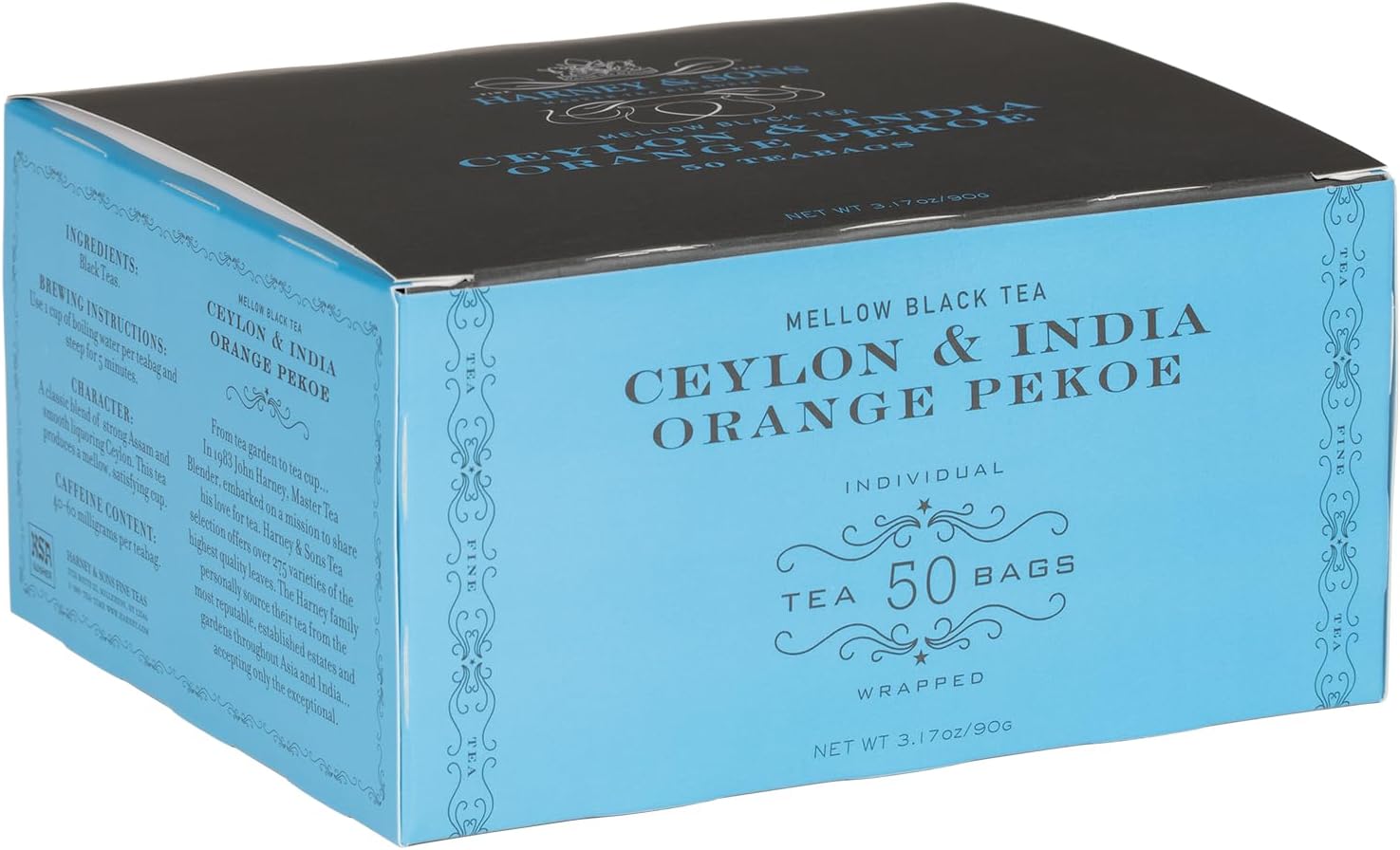 Harney & Sons Orange Pekoe Tea, 50 ct teabag box