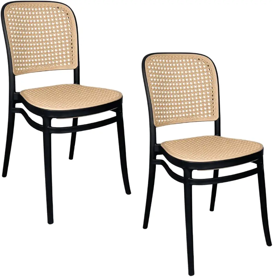 Oficial Webshop - Kit 2 Cadeiras de Jantar Roma para Sala e Cozinha - Preto