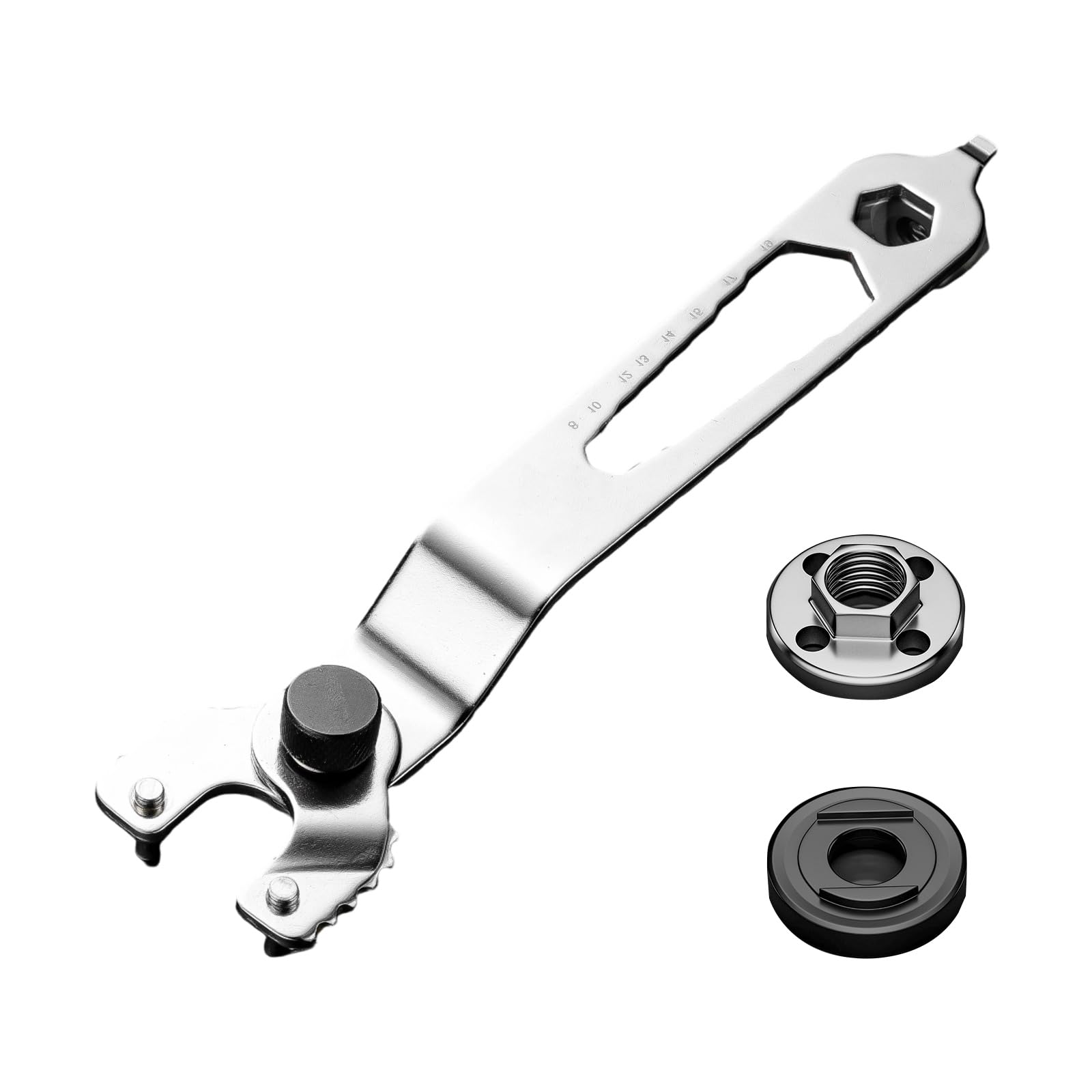 YHAILI 12 In 1 Adjustable Angled Grinder Wrench Spanner Tool For Mechanics Various Nut Bolt Size Ergonomic Handle