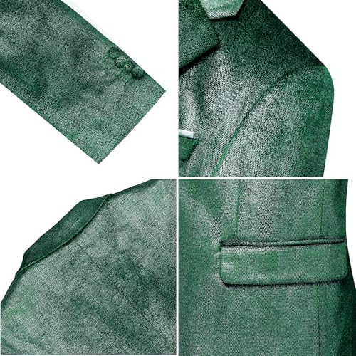 Barry.Wang Glitter Velvet Blazer Men Shiny Suit Notch Lapel Jacket Sport Coat Homecoming Party 80s 90s Disco Prom Bash3