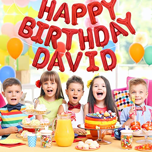 TONIFUL 65 Pcs 16 Inch Red Happy Birthday Balloons and 2 Sets A-Z Foil Letters Balloons DIY Personalized Phrase Banner for Birthday Celebration Halloween Thanksgiving Christmas Party Decorations - Image 6