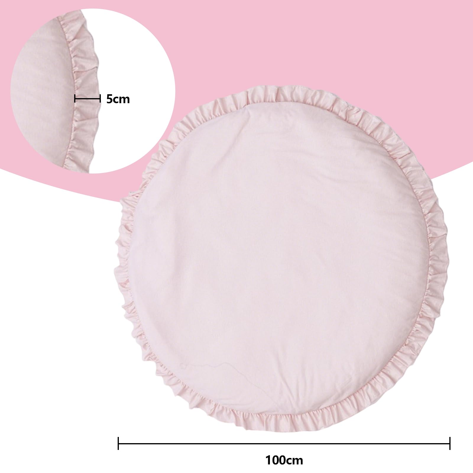 Baby Play Mat Round Ruffled Activity Playmat - Image 4