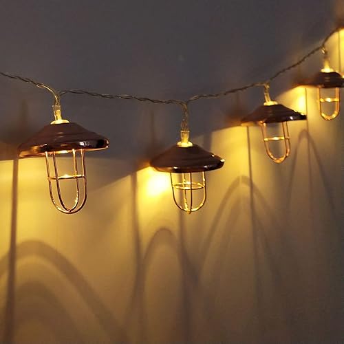 Guirnalda de luces de 9.84 pies, 20 LED, pantalla de estilo industrial, color oro rosa, luces geométricas para dormitorio, Navidad, fiestas, bodas,