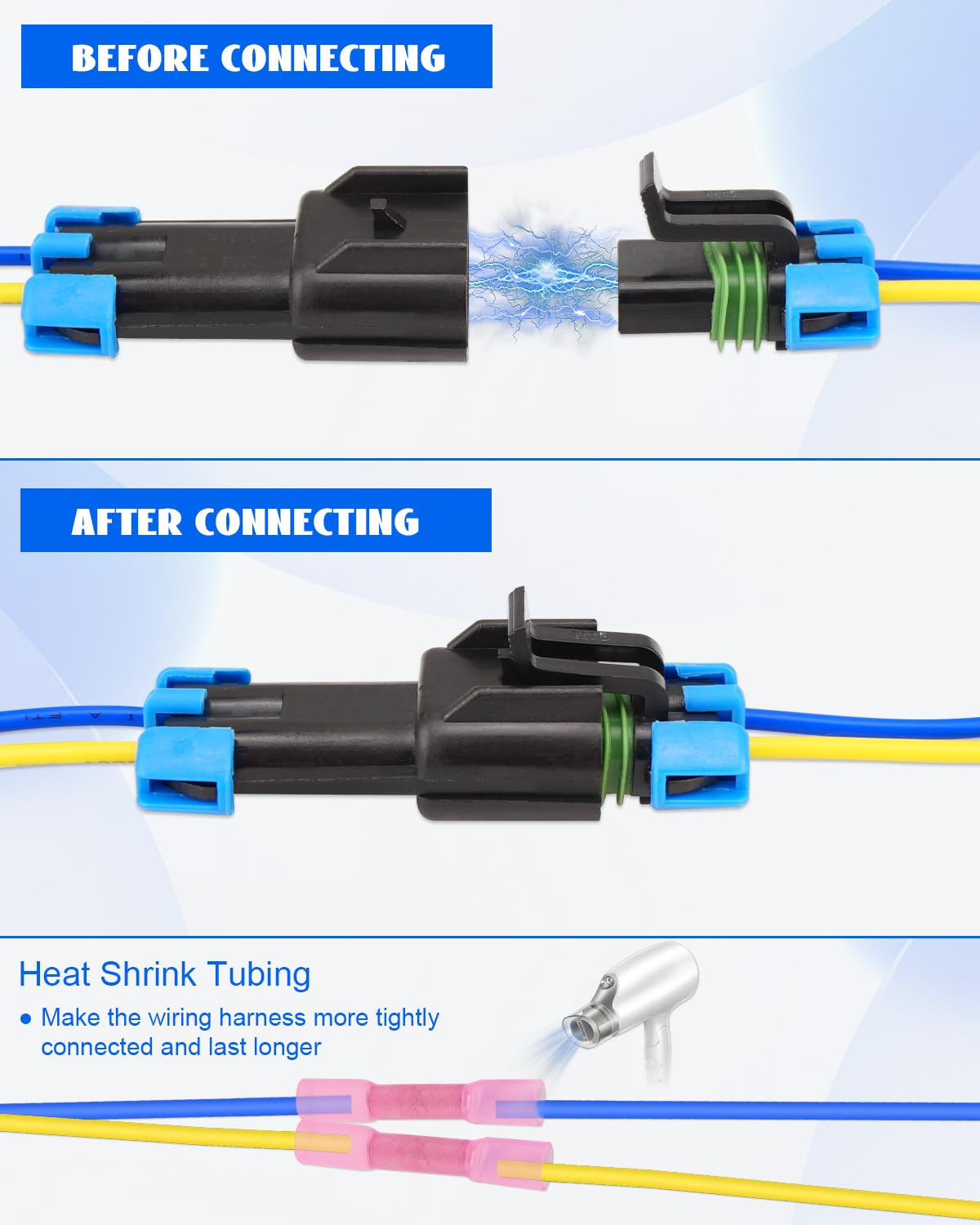 Spinner/Auger Wire Repair Harness 3017238 Fit for SaltDogg SHPE0750 SHPE1500 SHPE2000 SHPE4000 PRO2000 PRO2000CH PRO2500 PRO2500CH, 2-Pin