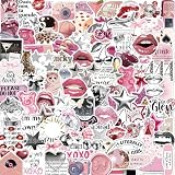 AOMZKOL Sticker Y2K pour filles - Lot de 100 stickers, stickers esthétiques roses uniques,...