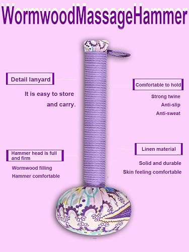 Miniatura 2 de Martillo de ajenjo herramienta de masaje meridiano de mano, adecuado para hombros, espalda, piernas, herramientas de masaje para todo el cuerpo