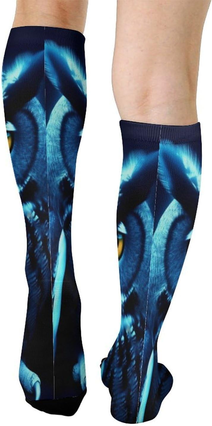 Blue Owl Knee High Soccer Socks Moisture Wicking