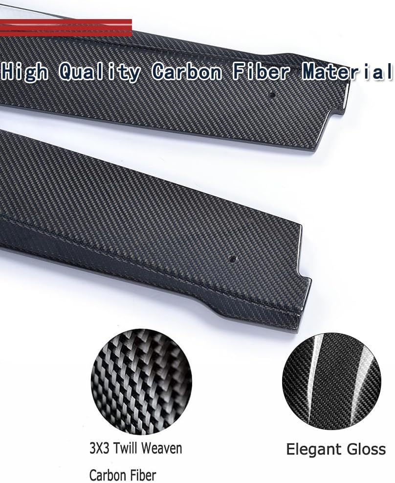 Q50 Carbon Fiber Side Skirts for Infiniti Q50 Sedan 4-Door 2013-2017 Car Side Skirt Extension Rocker Panel Factory Outlet