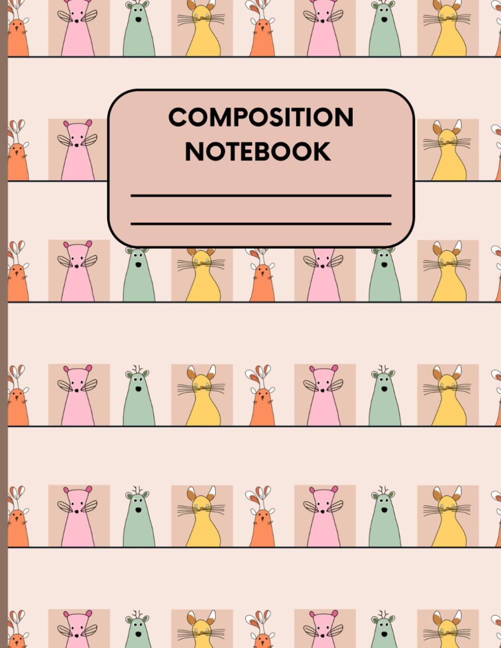 Composition Notebook: College Ruled Lined Journal | Cute Cartoon Pattern | Journal for School and Work