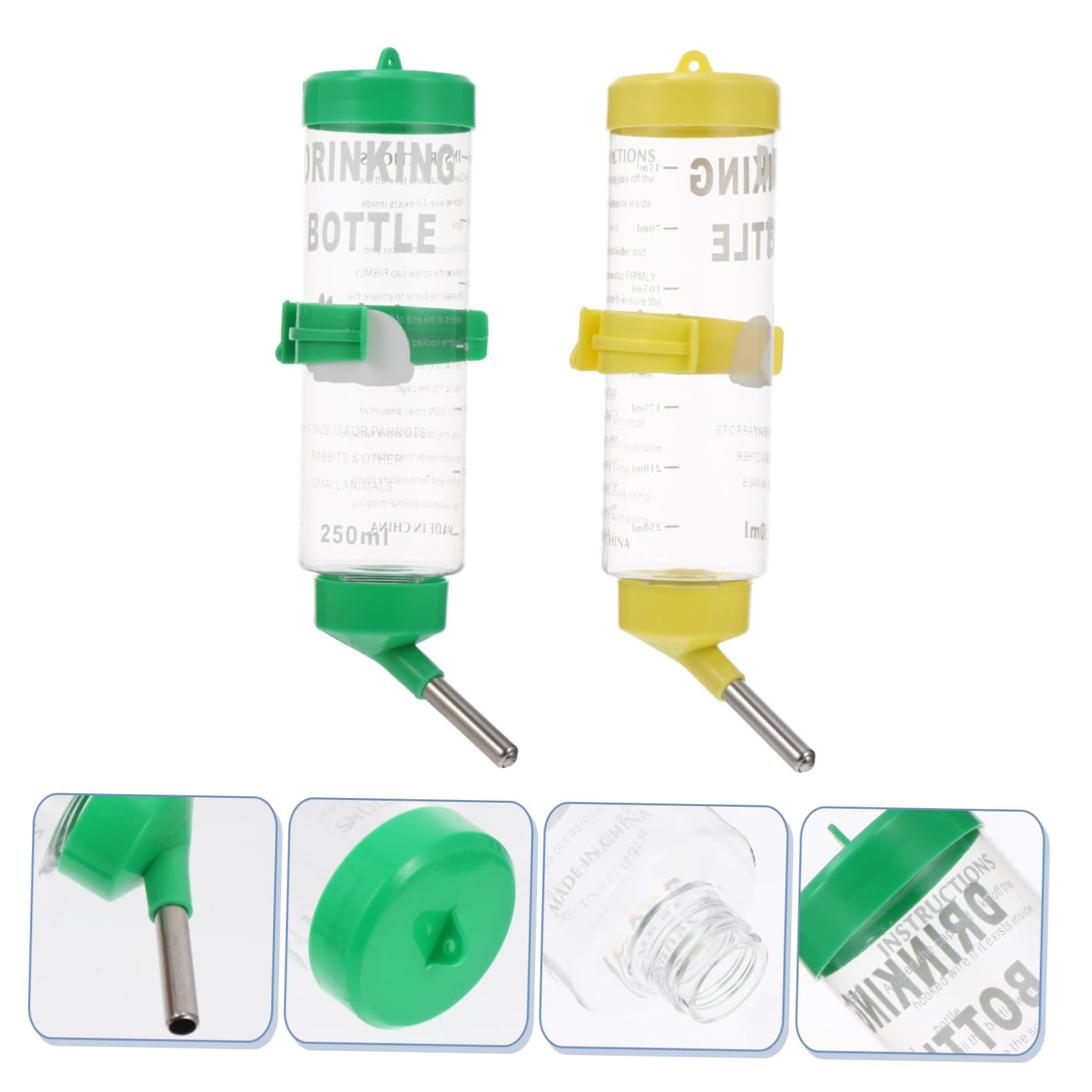POPETPOP 6piezas Bebedero Automático para Roedores Botella De Agua para Conejos y Chinchillas Antigoteo y De Usar Accesorios para