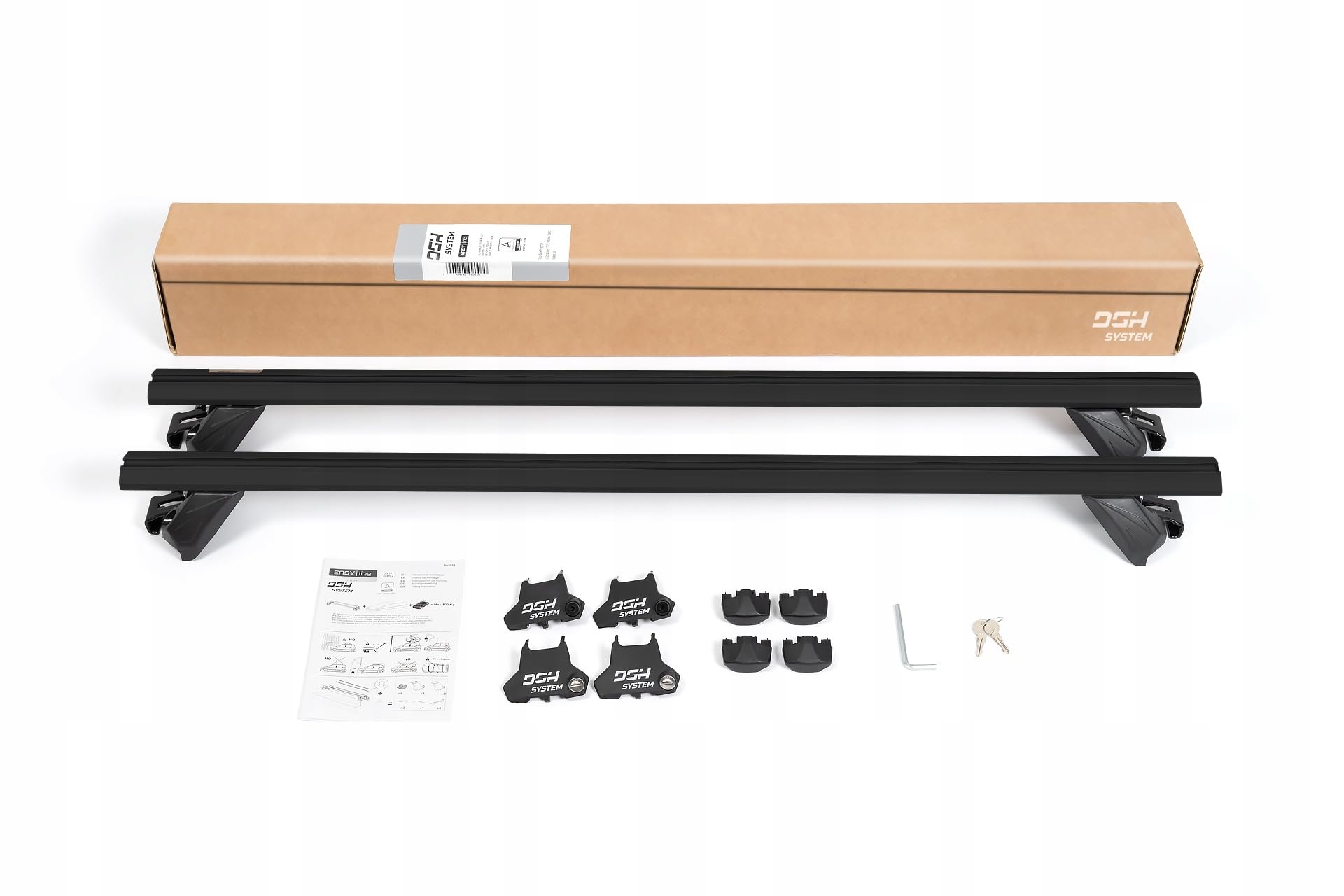 Bagażnik bazowy belki dachowe RELINGI kompatybilne z AUDI e-tron SUV 5-drz. 2019-2023 max 100 kg 120 cm Aluminium