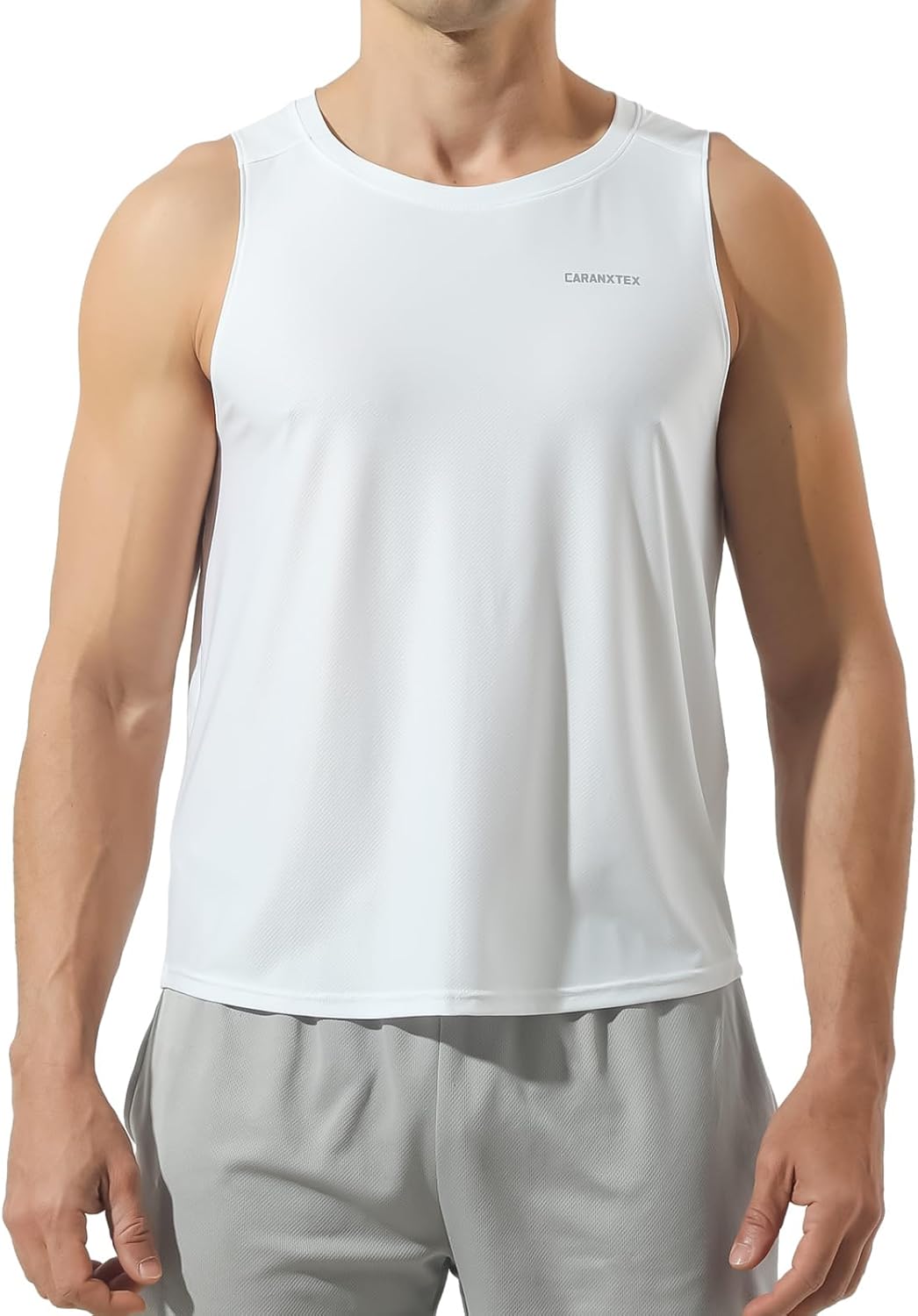 Men's Quick Dry Workout Tank Tops Bodybuilding Sleeveless Tee Fitness Gym Muscle Shirts for Active Men