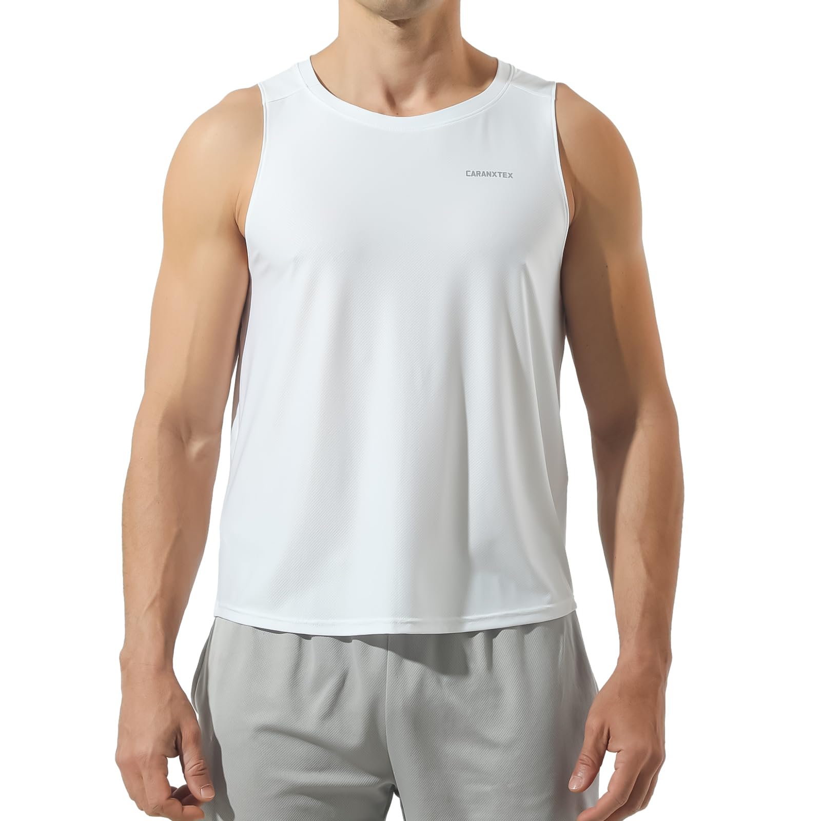 Canotta sportiva da uomo ad asciugatura rapida, per bodybuilding, palestra, atletica, jogging, corsa, allenamento fitness, allenamento e pesca