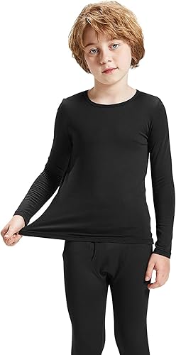 Miniatura 3 de MRIGNT Ropa interior térmica para niños conjunto de pantalones largos térmicos con camisa y pantalones