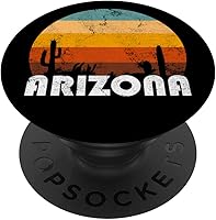 Vista 1 de Arizona USA State Retro Vintage Gift PopSockets - Agarre y soporte para teléfonos y tabletas, Negro