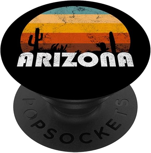Arizona USA State Retro Vintage Gift PopSockets - Agarre y soporte para teléfonos y tabletas, Negro