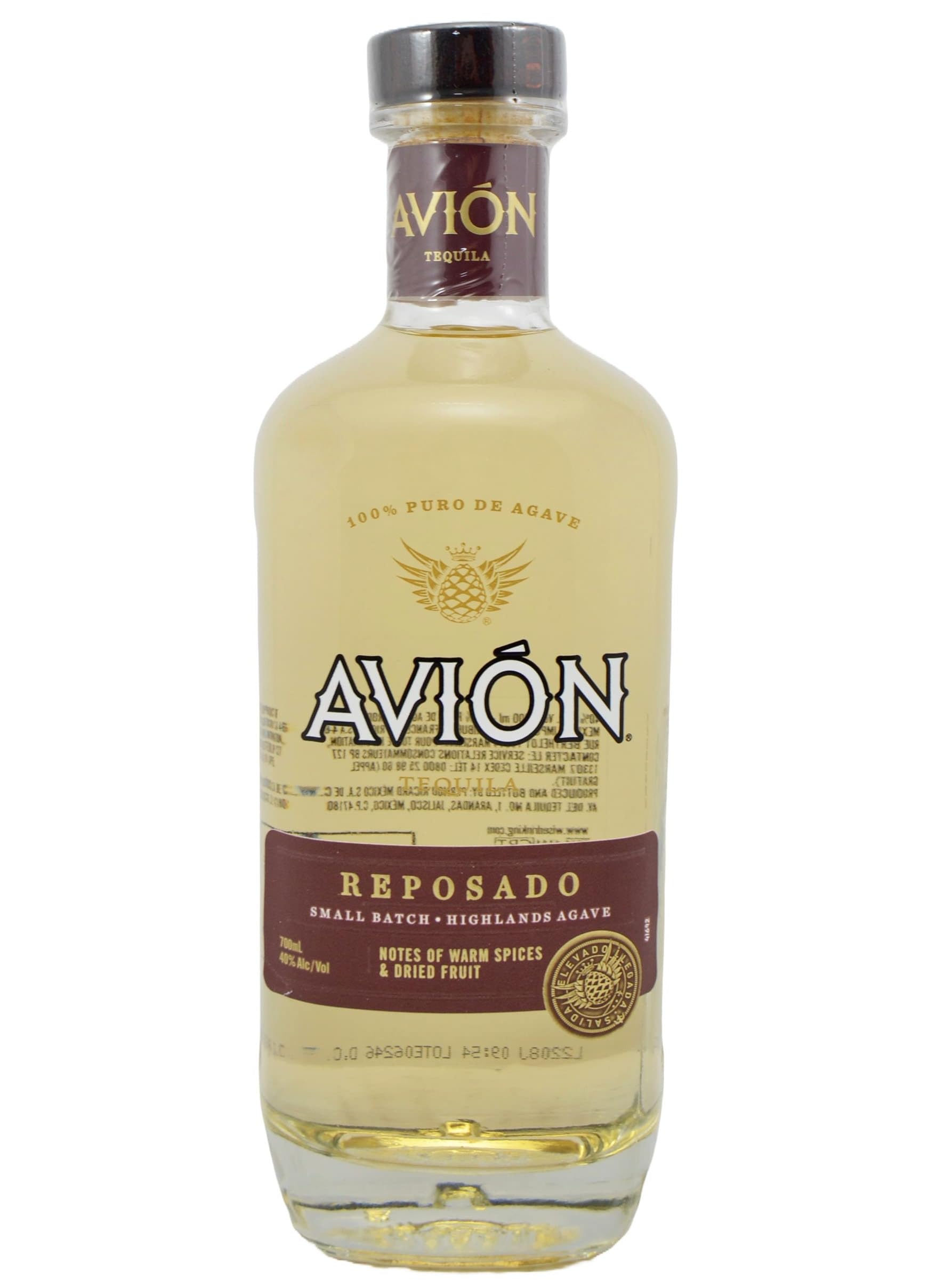 Avión Reposado Tequila / Erstklassige Spirituose aus 100% blauer Agave mit blumigem Geschmack / Feinster Agavenschnaps 6 Monate im Eichenfass gereift / 1 x 0,7 L