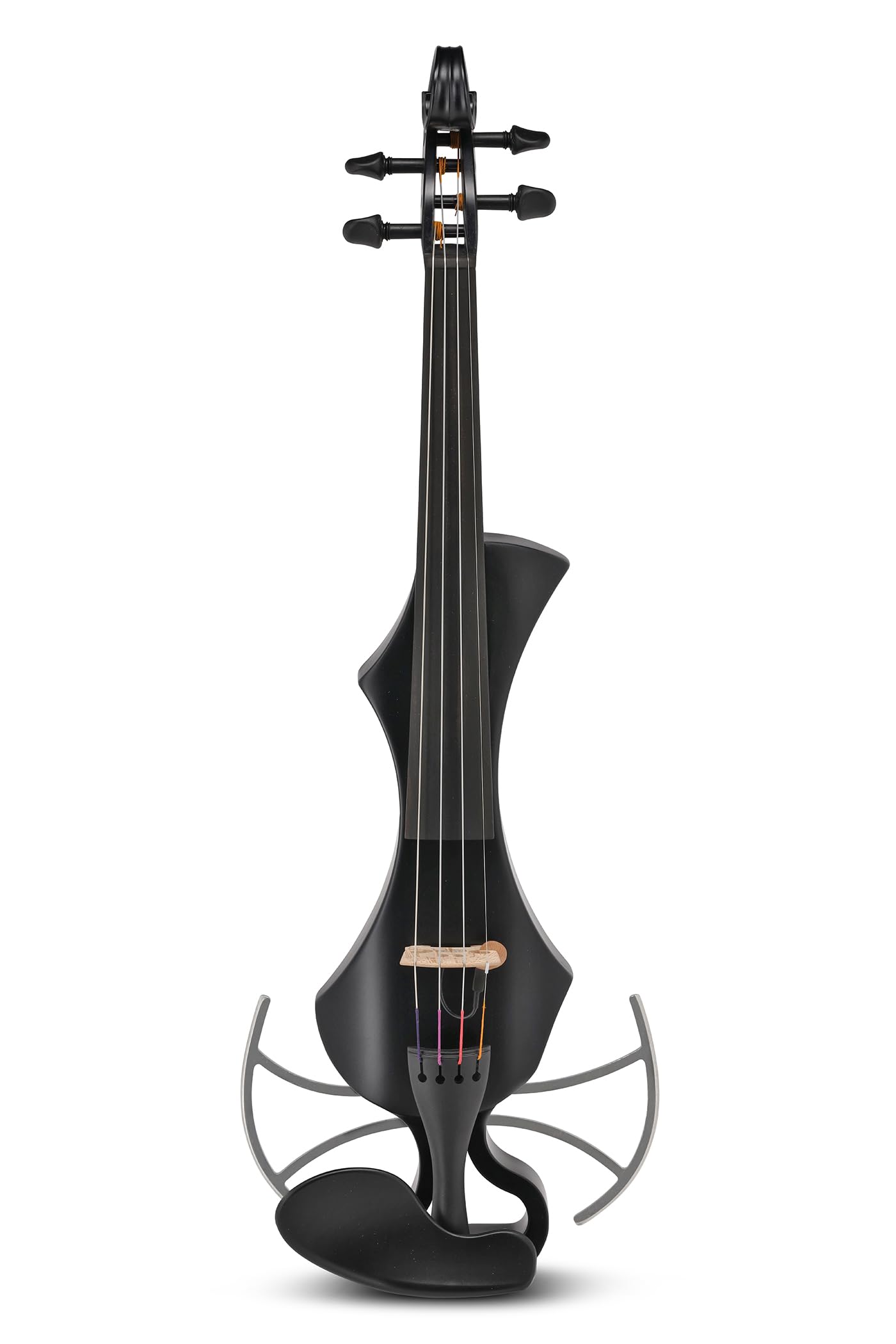 Violino elettrico GEWA, violino elettronico, Novita 3.0 nero con adattatore per poggia spalle, 4 corde