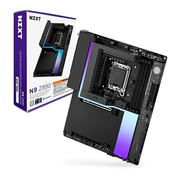 NZXT N9 Z890 - Intel Z890 LGA 1851 ATX Gaming Motherboard for Core Ultra (Series 2) - 20+1+1, DDR5, 5X M.2, PCIe 5.0, Wi-Fi 7, 5GbE, Thunderbolt 4 - RGB, Full-Metal Cover - Black