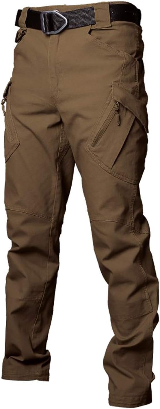 Les umesMens Outdoor Cargo Work Trousers Ripstop Military Tactical Combat Pants Camping Hiking Trousers