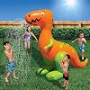 BANZAI T-Rex Terror Mondo Sprinkler, Length: 96 in, Width: 80 in, Inflatable Outdoor Backyard Water Splash Toy