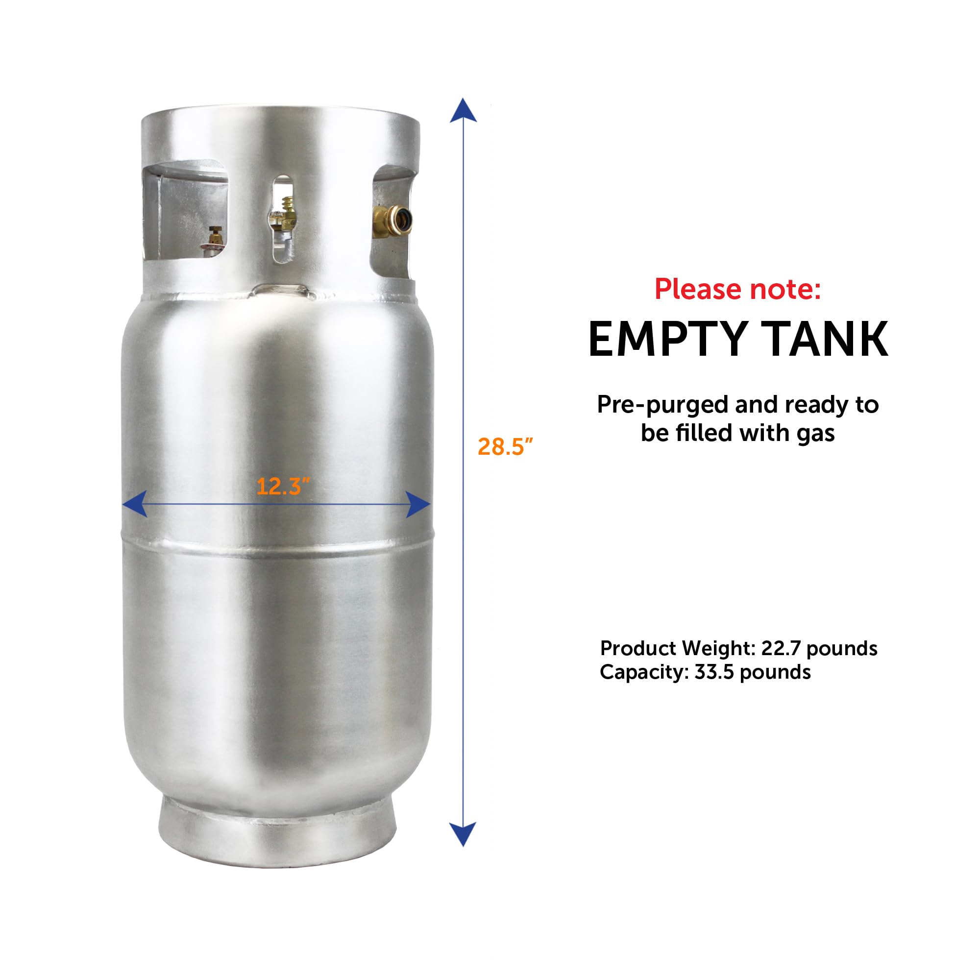 Flame King Aluminum Forklift Propane Tank - DOT Compliant -4 Flame King Aluminum Forklift Propane Tank - DOT Compliant -4