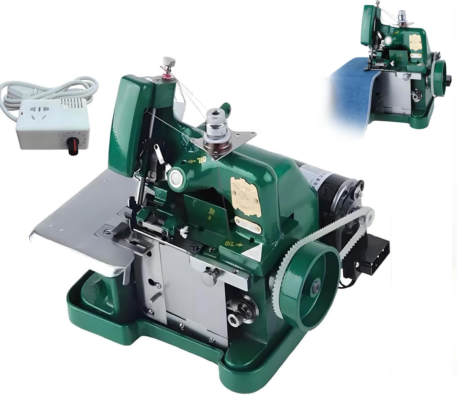 LjlXanthiper Handheld Coverstitch,Serger Sewing Machine,Leather Sergers Machines,Overlocker Sewing Machine,With Metal Frame,For Hemming Sewing on Fabrics like Denim,Canvas,Stretch Knits