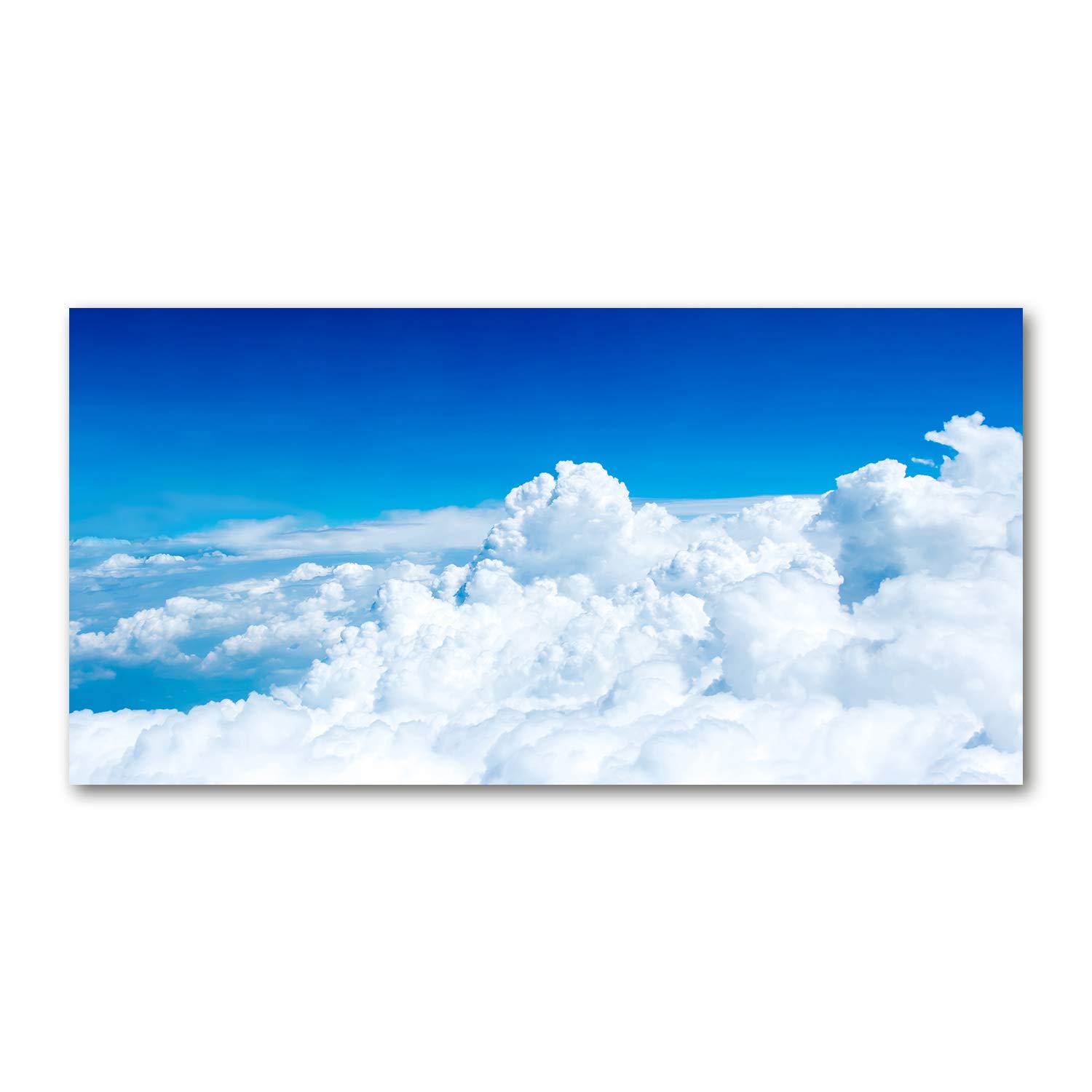 Tableau verre acrylique 120x60 cm décor mural vue d'oiseau nubes