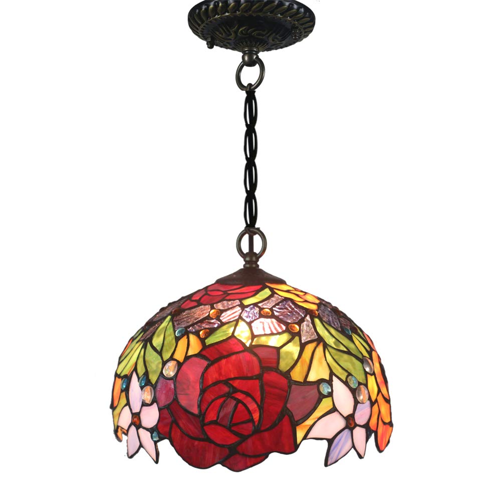 アンティークヴィンテージ  STGLIGHTING Tiffany Style Stained Glass Ceiling Pendant