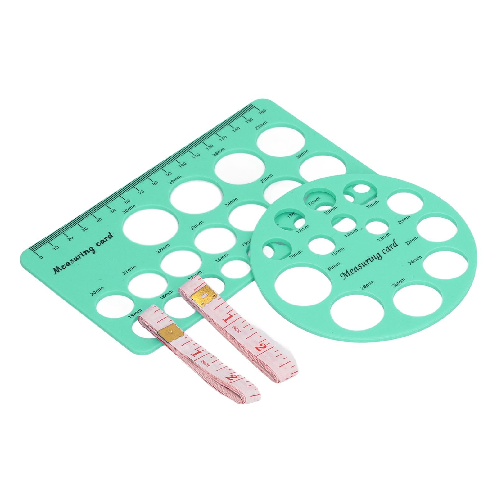 Flange Size Measuring Tool, NonToxic Elastic, Precise Round Rectangular Nipple Ruler Soft NonSharp Silicone for Breast Pump (Green)