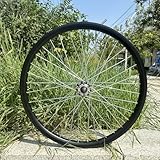 26 inch Heavy Duty Bicycle Front Wheel Rim 10 Gauge 36 Spokes, Double Wall Aluminum Alloy Cycling Wheel, 26