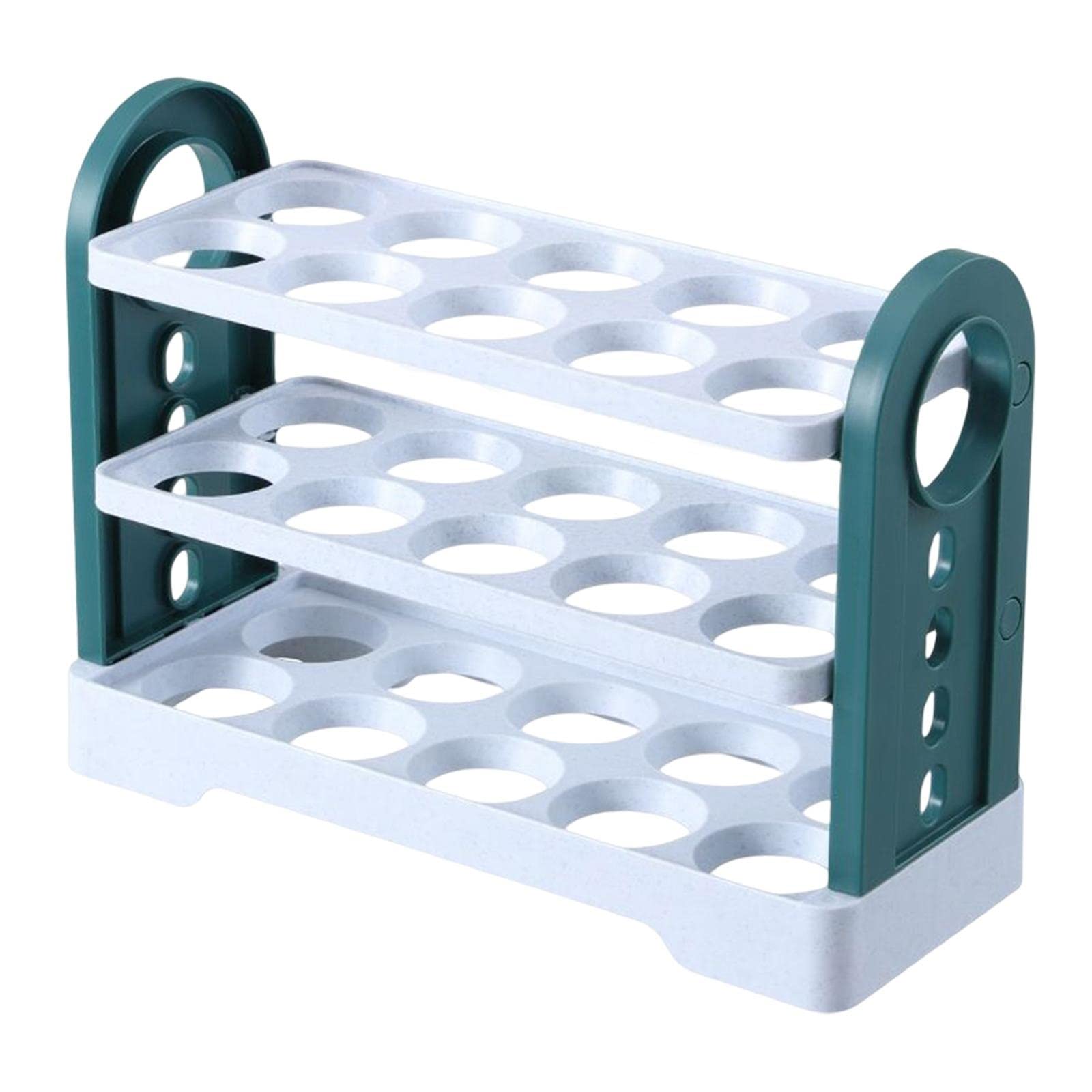 Panier à œufs Couche conteneur de Stockage d'œufs réfrigérateur organisateurs d'œufs Plateau à œufs boîte de Rangement Frais pour armoires de Cuisine (Blanc)