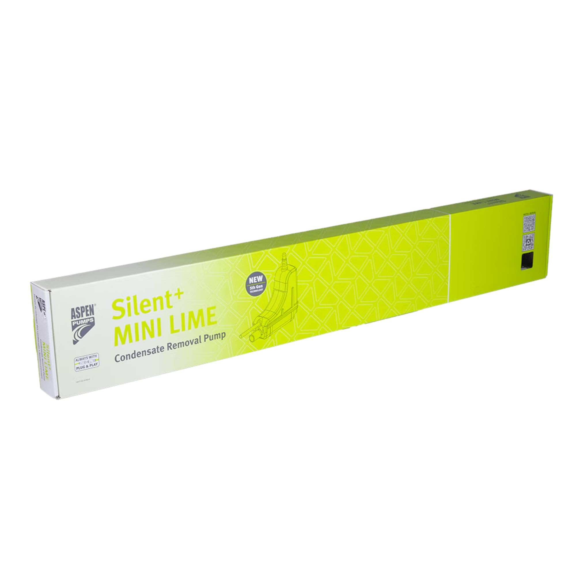 ASPEN Silent + Mini Lime Eckkanal- Kondensatpumpe für Wand- Klimageräte / 5. Generation (Slimline)