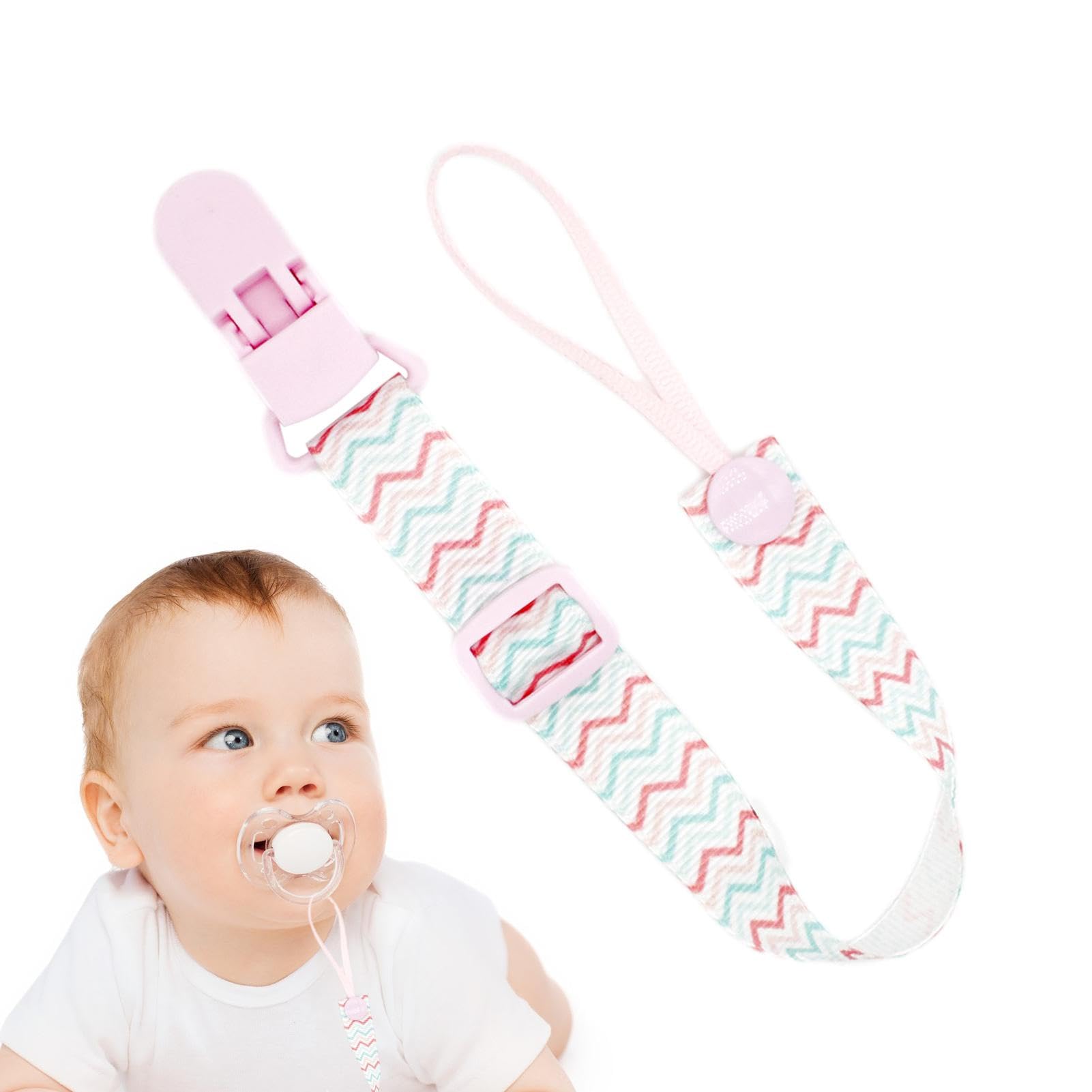 Wscwl Pacifier with Clip | Pacifier Holder and Leash - Holder Leash for Teething Toys Teethers, Pacifier String for Boys and Girls