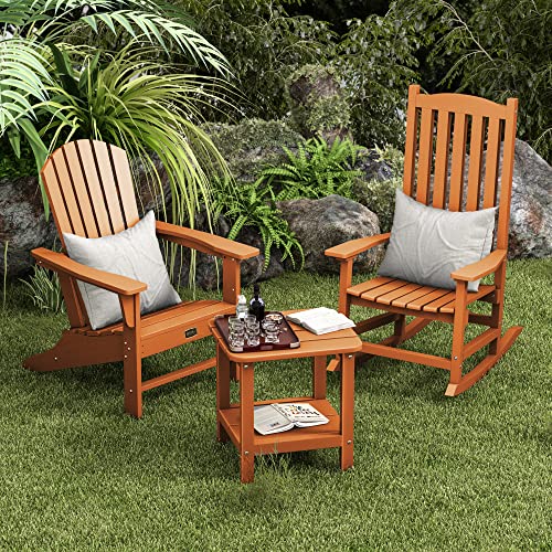 Serwall Adirondack Table Outdoor Side Table- Orange #TOP5