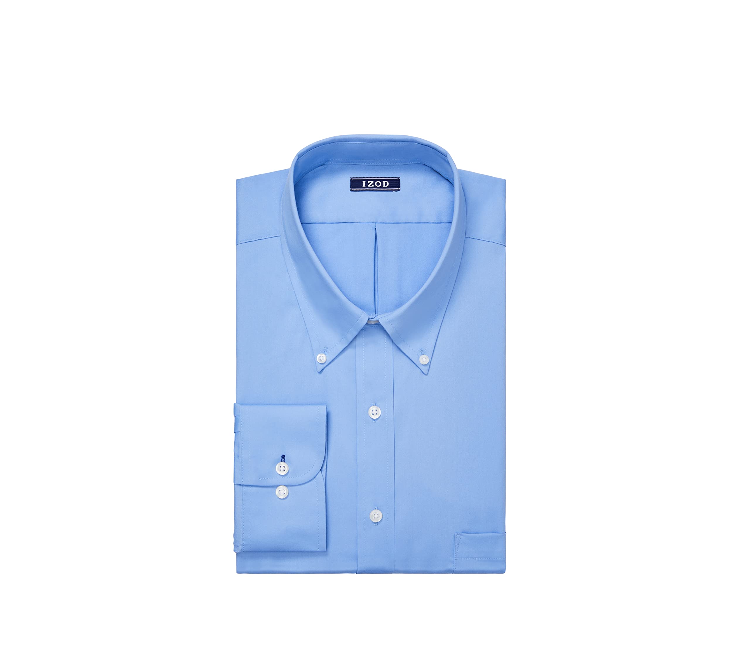 Izod Camisas de Vestir Grandes Y Altas, Elásticas, Color Blanco Sólido, Ajuste Grande Camisa de Vestir Hombre