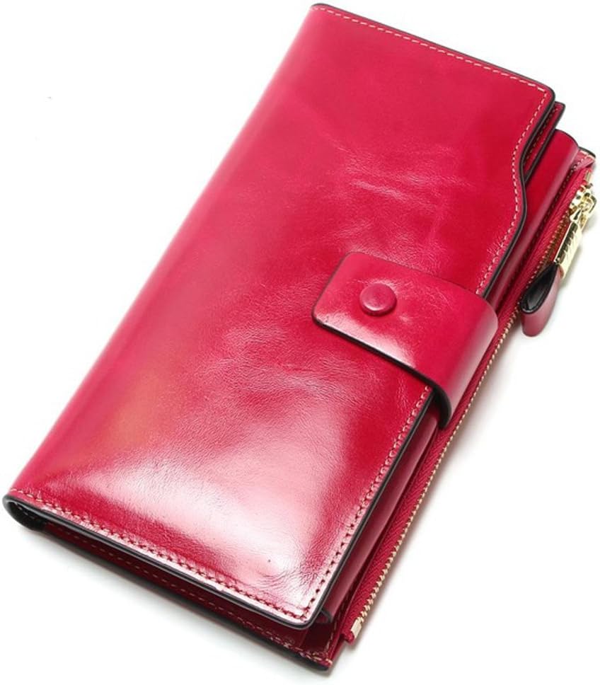 Multifunctional Purse Genuine Leather Wallet Women Long Style Cowhide Purse image 5