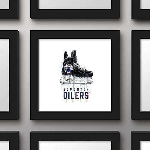 Miniatura 2 de Trends International Gallery Pops NHL Edmonton Oilers - Arte de pared de patín de goteo, versión enmarcada negra, 12 x 12 pulgadas