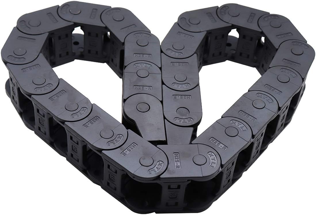 Cable Drag Chain - 1M Long Black CNC Machine Tool Cable Wire Carrier Drag Chain Nested 25mm x 38mm (25mm x 38mm) - Image 7